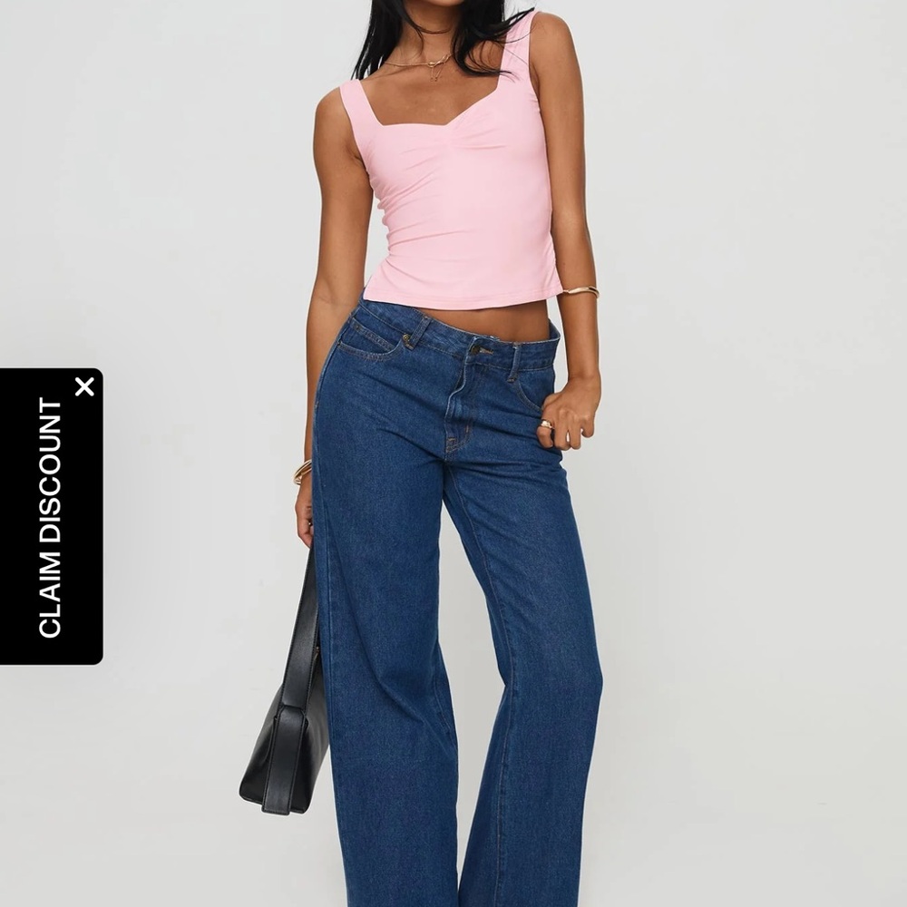 Princess Polly Light Pink Ruched Tank Top - Picture 2 of 5